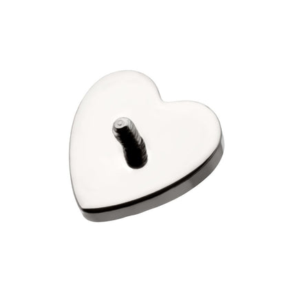 Invictus Titanium Internally Threaded Hammered Heart Top