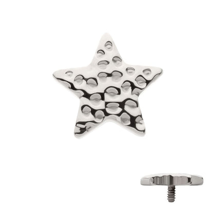 Invictus Titanium Internally Threaded Hammered Star Top