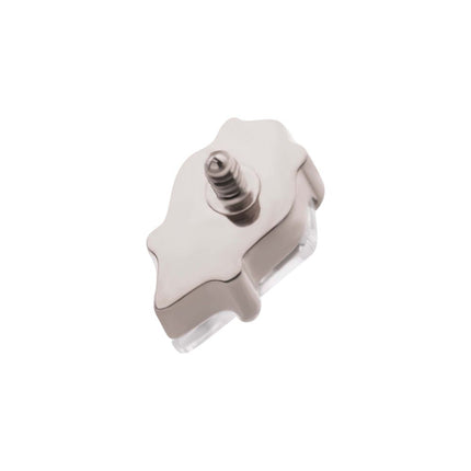 Invictus Titanium Internally Threaded Prong Set Kite Shaped CZ Top