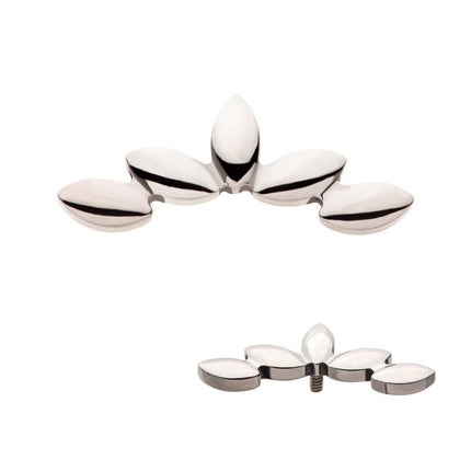 Invictus Titanium Internally Threaded 5-Cluster Fan Shape Top