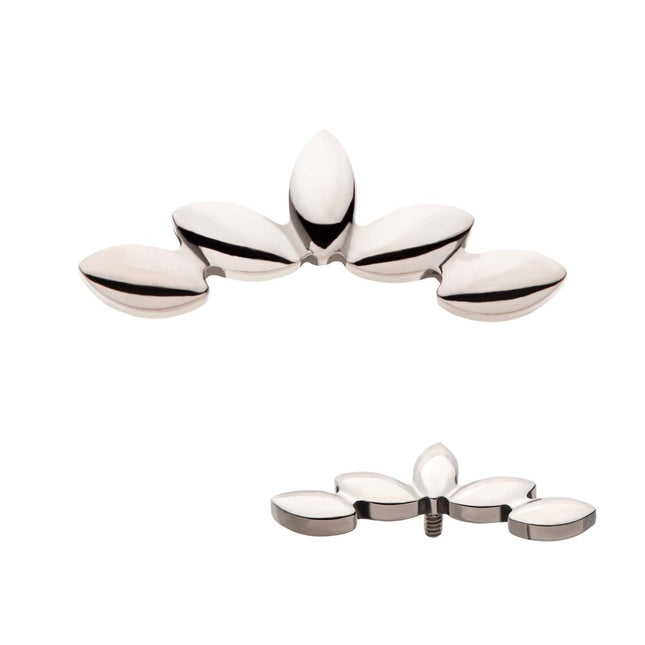 Invictus Titanium Internally Threaded 5-Cluster Fan Shape Top