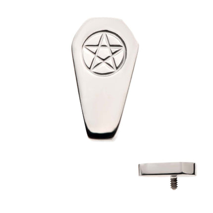 Invictus Titanium Internally Threaded Coffin with Engraved Pentagram Top