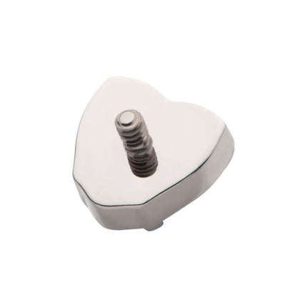 Invictus Titanium Internally Threaded with Prong Set Opal Heart Top