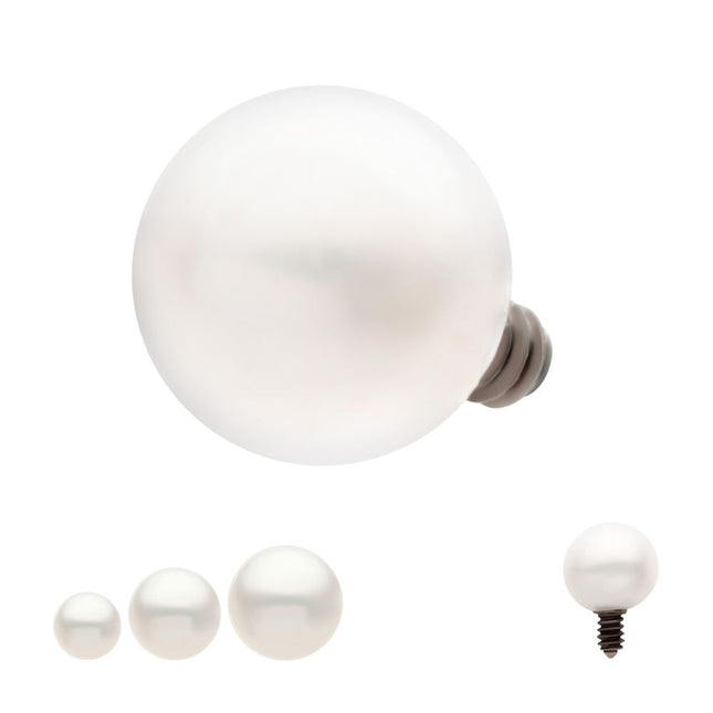 Invictus Titanium Internally Threaded Natural Freshwater Pearl Top