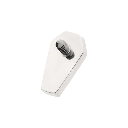 Invictus Titanium Internally Threaded Coffin Top with Bezel Set Round CZ