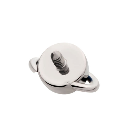 Invictus Titanium Internally Threaded Planet Top with Bezel Set Round CZ/Opal