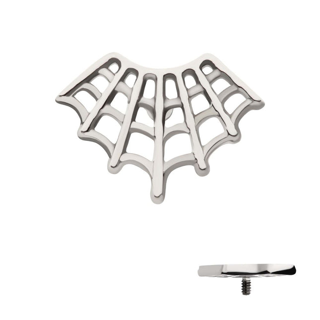 Invictus Titanium Internally Threaded Fan Shape Spiderweb Top