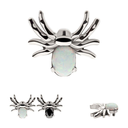 Invictus Titanium Internally Threaded Prong Set Opal/CZ Spider Top