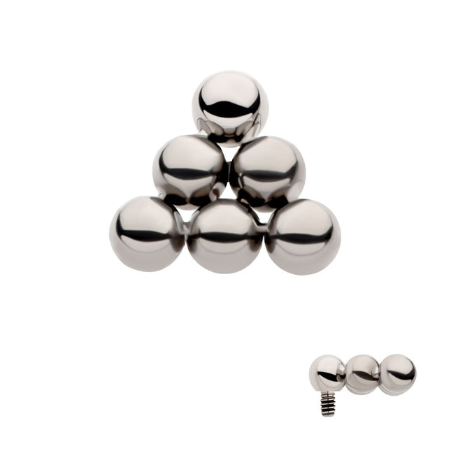 Invictus Titanium Internally Threaded 6 Beads Pyramid Shape Top
