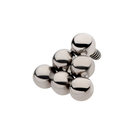 Invictus Titanium Internally Threaded 6 Beads Pyramid Shape Top