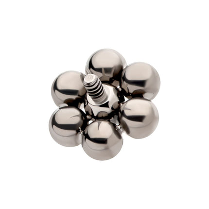 Invictus Titanium Internally Threaded 7 Beads Hexagon Shape Top