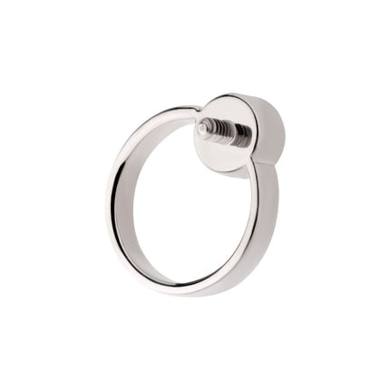 Invictus Titanium Internally Threaded with Bezel Set CZ & Cut Out Circle Top