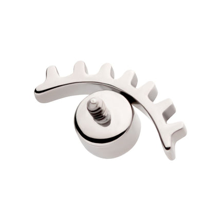 Invictus Titanium Internally Threaded with Bezel Set CZ Cut Out Evil Eye Top