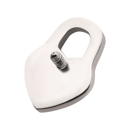 Invictus Titanium Internally Threaded Heart Lock Top