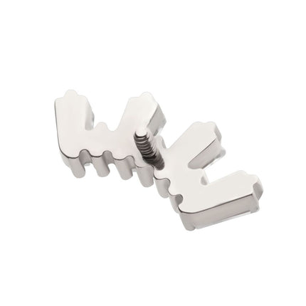 Invictus Titanium Internally Threaded Prong Set Baguette & Round CZ 7-Cluster Top