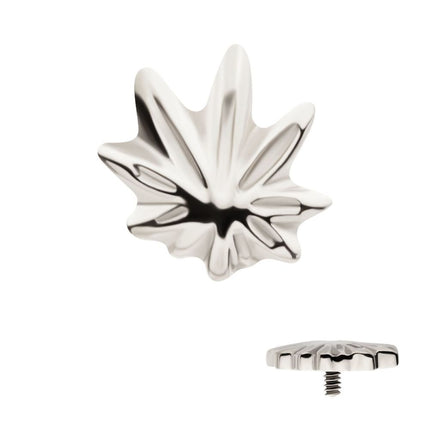 Invictus Titanium Internally Threaded Pot Leaf Top