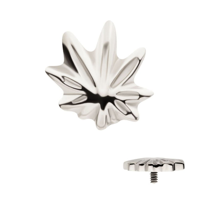 Invictus Titanium Internally Threaded Pot Leaf Top