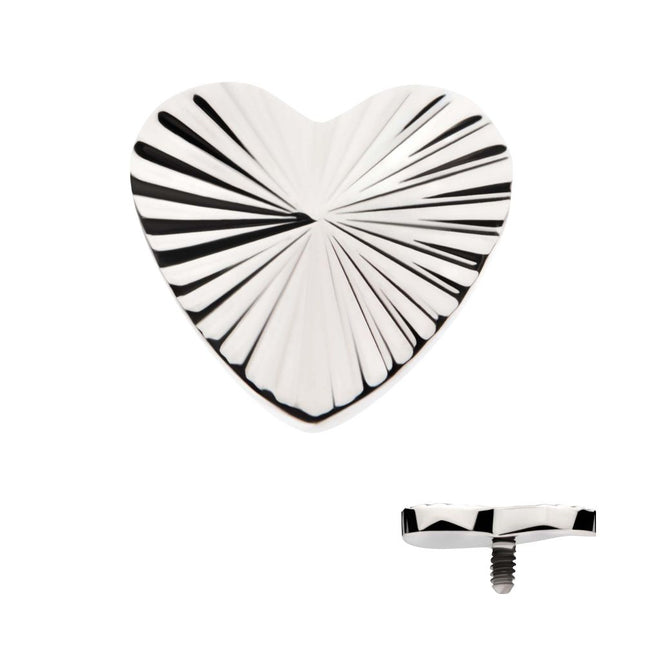 Invictus Titanium Internally Threaded Corrugated Heart Top