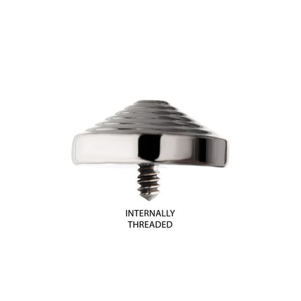 Invictus Titanium Internally Threaded Tiered Dome Disk Top