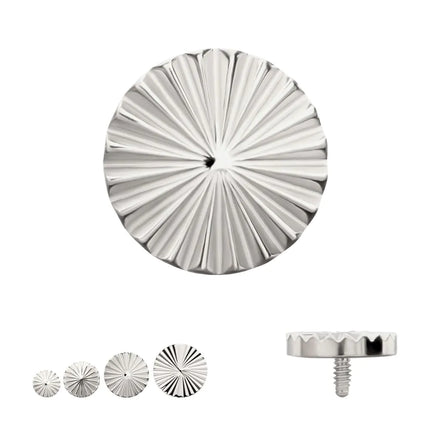 Invictus Titanium Internally Threaded Radiant Corrugated Round Top