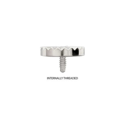 Invictus Titanium Internally Threaded Radiant Corrugated Round Top