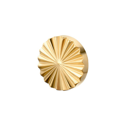 Invictus 24kt Gold PVD Titanium Internally Threaded Radiant Corrugated Round Top