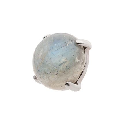 Invictus Titanium Internally Threaded Prong Set Natural Labradorite Stone Top
