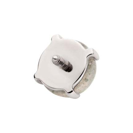 Invictus Titanium Internally Threaded Prong Set Natural Labradorite Stone Top