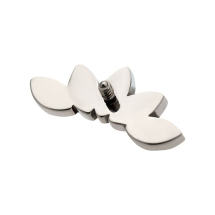 Invictus Titanium Internally Threaded Hammered Marquise Cluster Fan Shape Top