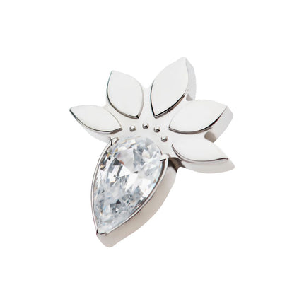 Invictus Titanium Internally Threaded Marquise Cluster Fan Shape with Teardrop CZ Top