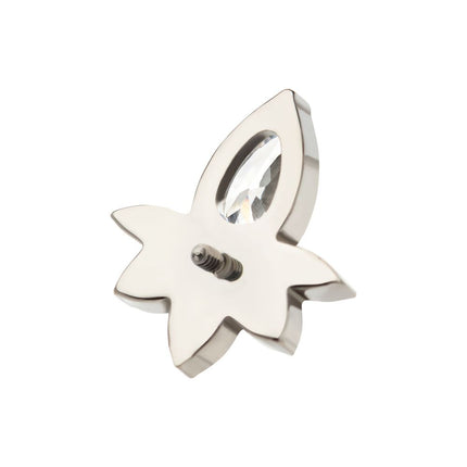 Invictus Titanium Internally Threaded Marquise Cluster Fan Shape with Teardrop CZ Top