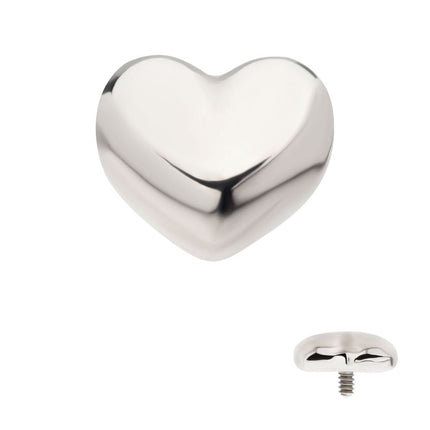 Invictus Titanium Internally Threaded Puffed Heart Top