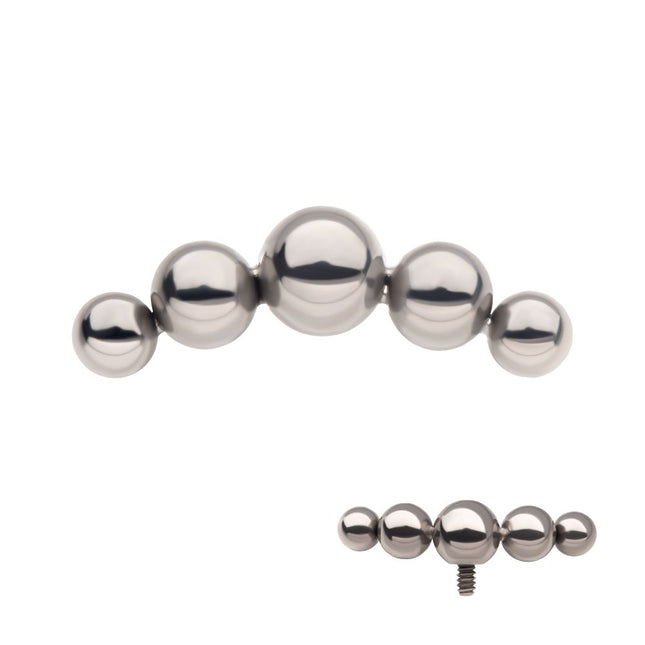 Invictus Titanium Internally Threaded with 5-Cluster Bead Top