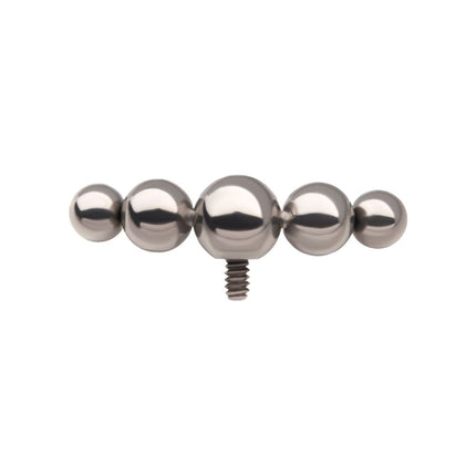 Invictus Titanium Internally Threaded with 5-Cluster Bead Top