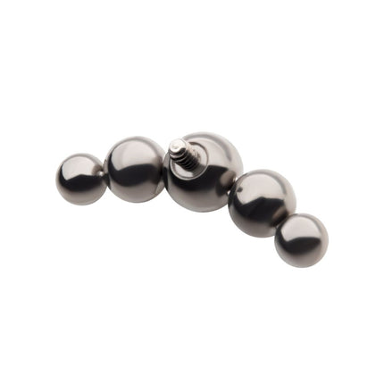Invictus Titanium Internally Threaded with 5-Cluster Bead Top