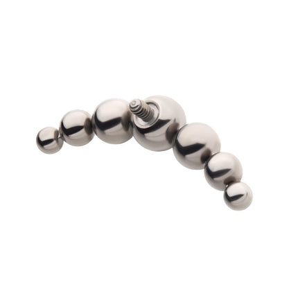 Invictus Titanium Internally Threaded with 7-Cluster Bead Top
