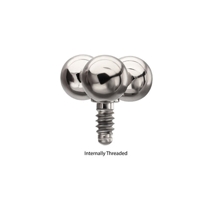Invictus Titanium Internally Threaded Trinity Ball Top