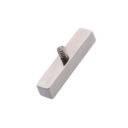 Invictus Titanium Internally Threaded Prong Set Crystal/CZ/Opal 5-Cluster Bar Top