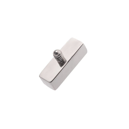 Invictus Titanium Internally Threaded Prong Set Crystal/CZ/Opal 3-Cluster Bar Top