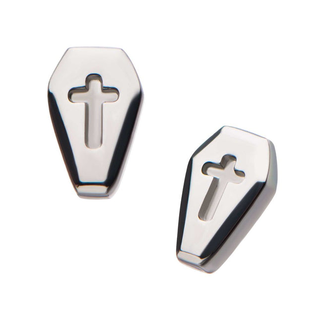 Invictus Titanium Internally Threaded with Engraved Cross Coffin Top