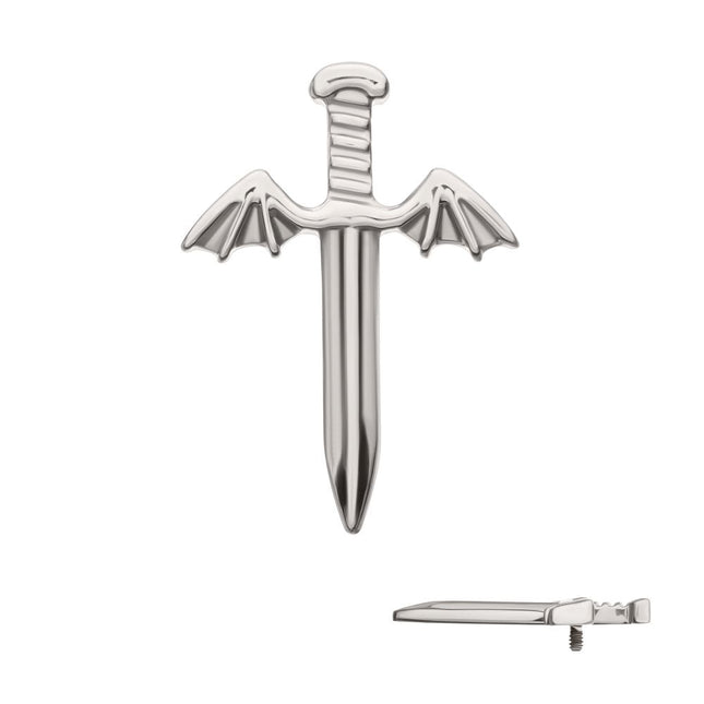Invictus Titanium Internally Threaded Dagger with Bat Wing Top