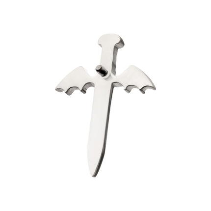 Invictus Titanium Internally Threaded Dagger with Bat Wing Top