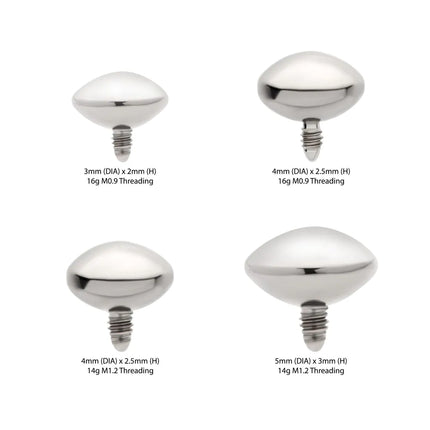 Invictus Titanium Internally Threaded UFO Shape Disk Top