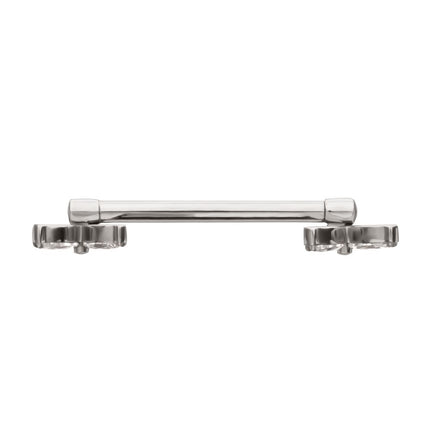 Invictus Titanium Internally Threaded Prong Set Butterfly CZ Gem End Nipple Barbell (One Side Fixed, One Side Internally Threaded) | Sold by piece