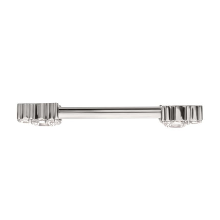 Invictus Titanium Internally Threaded Prong Set CZ Gem Triangle Shape End Nipple Barbell (One Side Fixed, One Side Internally Threaded) | Sold by piece