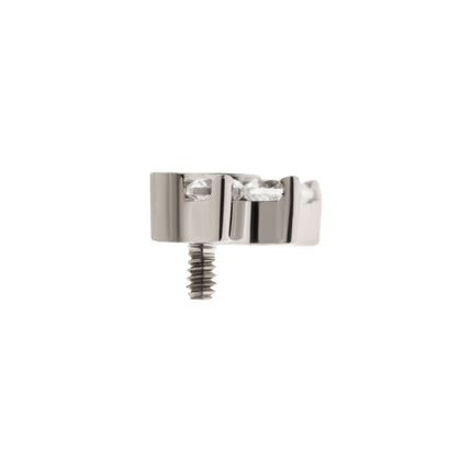 Invictus Titanium Internally Threaded with Opal/CZ 4-Cluster Paw Top