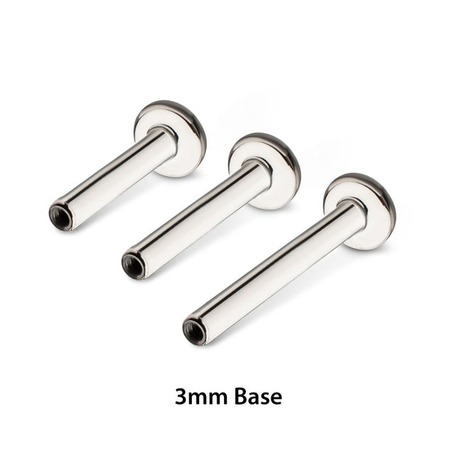 Invictus Titanium M0.8 Internally Threaded 3mm Labret Base
