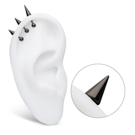 Invictus Black PVD Titanium Internally Threaded Spike Top