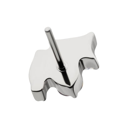 Invictus Titanium Threadless "Harmony Cluster" Prong Set Gem Top