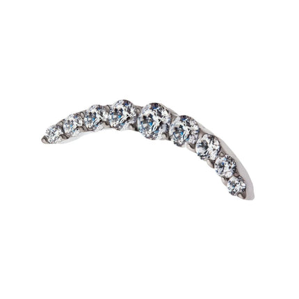 Invictus Titanium Threadless Prong Set Round CZ/Opal 9-Cluster Top